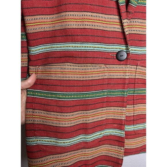 Vintage Central Falls Jacket Multicolor Blazer Geometric Striped Colorful Small - Picture 8 of 10